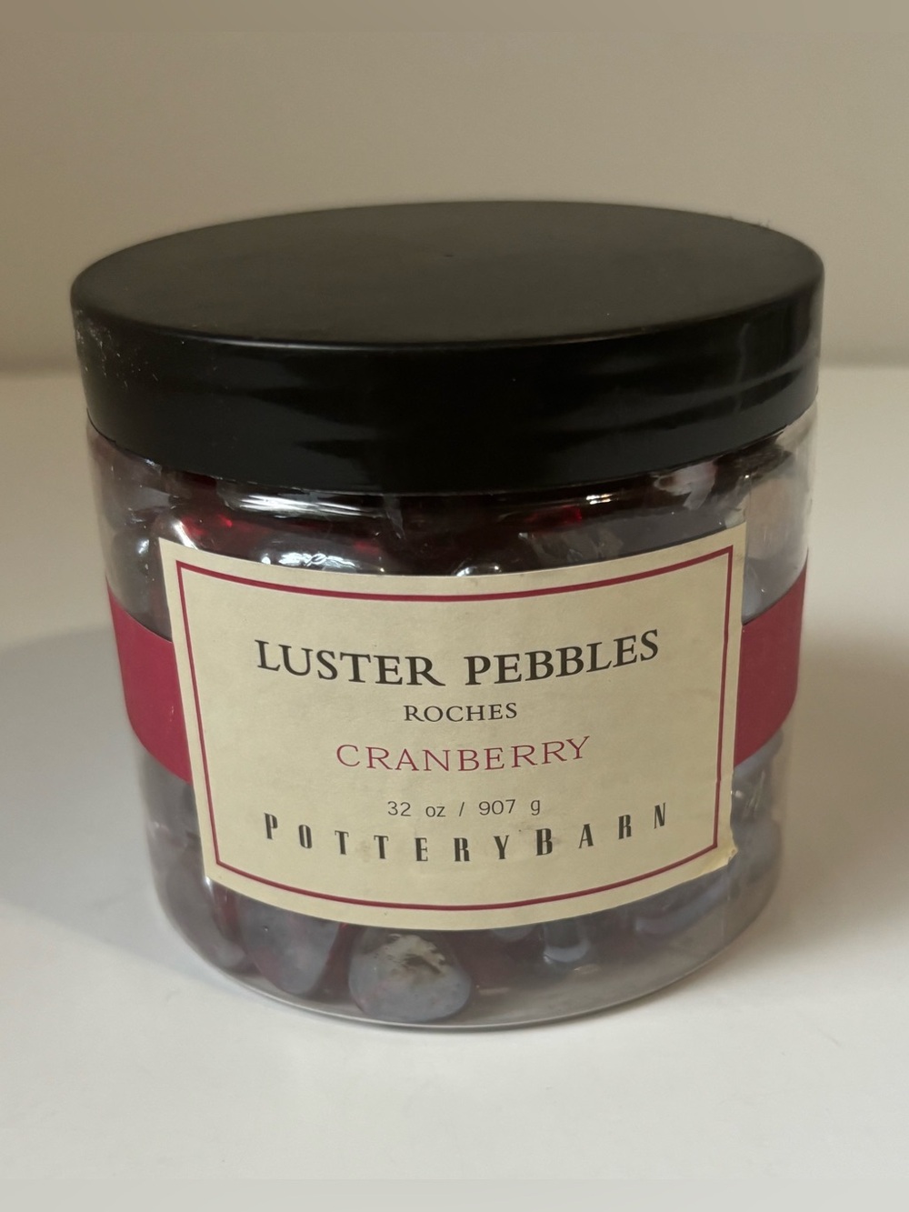 Pottery Barn Cranberry Luster Pebbles - Red Decorative Accent